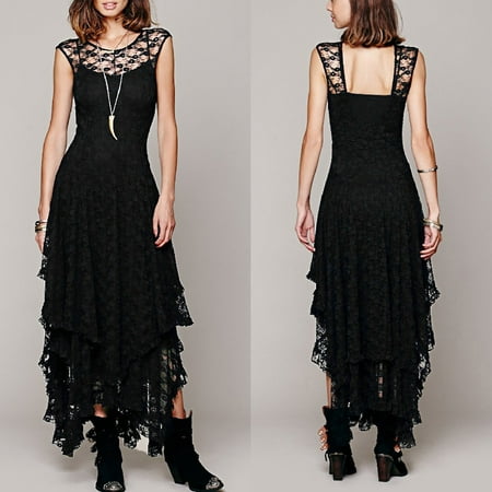 Women s Boho Irregular Lace Double Layered Ruffled Trimming Long Dress Note Please Buy One Or Two Sizes Larger
Women s Boho Irregular Lace Double Layered Ruffled Trimming Long Dress Note Please Buy One Or Two Sizes Larger