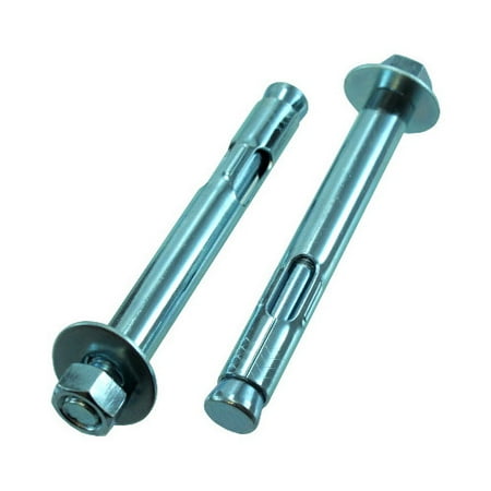 3/8 X 4 Zinc Plated Hex Head Sleeve Anchors (Pack of 12)