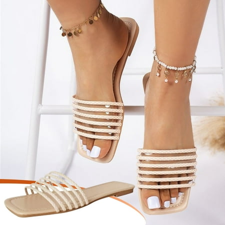 Kukoosong Dressy Summer Womens Sandals Flip Flops Flat Shoes Ladies Beach Sandals Summer Non-Slip Causal Slippers Beige Size 40
Kukoosong Dressy Summer Womens Sandals Flip Flops Flat Shoes Ladies Beach Sandals Summer Non-Slip Causal Slippers Beige Size 40