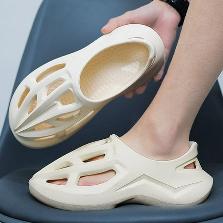 

Men s Solid Foam Slides Quick-drying Non Slip Slippers Trendy Clogs Garden Shoes Outdoor Sandals