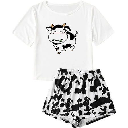 ZWUYIYHJ Women s Cute Cartoon Print Sleepwear Short Sleeve Tee with Shorts Pajama Set
ZWUYIYHJ Women s Cute Cartoon Print Sleepwear Short Sleeve Tee with Shorts Pajama Set
