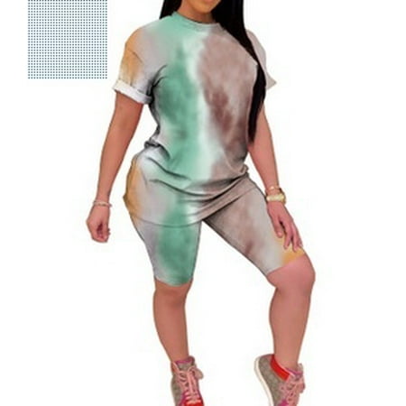 Lady Fashion Printed Pajamas Sets Tie Dye Printed Short Sleeve Top + Shorts Nightwear Sleepwear Loungewear
Lady Fashion Printed Pajamas Sets Tie Dye Printed Short Sleeve Top + Shorts Nightwear Sleepwear Loungewear