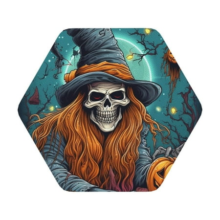 Zeuib Cartoon Pumpkin Skull Print Set of 6 Coasters for Drinks Glass & Cups Stain Protection Table Coaster Set Decorative Coffee Cup Coasters Housewarming Gift for Home Decor Hexagon
Zeuib Cartoon Pumpkin Skull Print Set of 6 Coasters for Drinks Glass & Cups Stain Protection Table Coaster Set Decorative Coffee Cup Coasters Housewarming Gift for Home Decor Hexagon