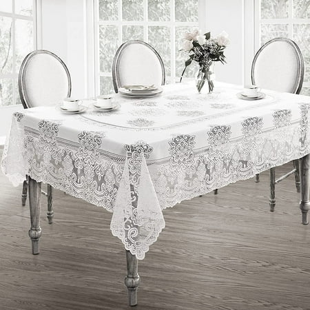 Newbridge Allison Victorian Heirloom Lace Fabric Tablecloth Vintage Scalloped Polyester Lace Tablecloth 60 Inch x 120 Inch Oblong/Rectangle White
Newbridge Allison Victorian Heirloom Lace Fabric Tablecloth Vintage Scalloped Polyester Lace Tablecloth 60 Inch x 120 Inch Oblong/Rectangle White