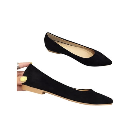 Rotosw Womens Dress Shoe Chunky Pumps Pointy Toe Pump Shoes Breathable Slip On Heels Party Non-slip Flats Black Flat 4
Rotosw Womens Dress Shoe Chunky Pumps Pointy Toe Pump Shoes Breathable Slip On Heels Party Non-slip Flats Black Flat 4