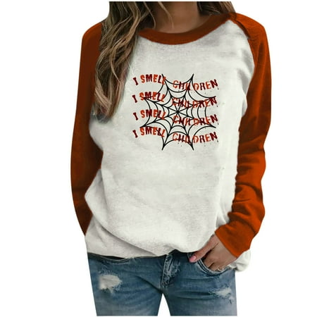 Halloween Fashion Women s Casual Long Sleeve Printed Ladies Sweatshirts Tops black long sleeve shirt women corset tops for women White M 
Halloween Fashion Women s Casual Long Sleeve Printed Ladies Sweatshirts Tops black long sleeve shirt women corset tops for women White M