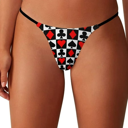 Poker Women s G-String Thongs Low Rise Hipster Underwear Stretch T-Back Panties