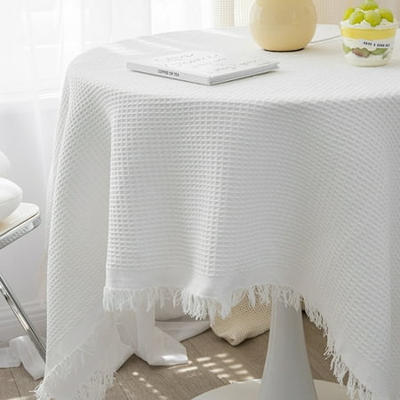 SONGBIRDTH Table Mat Protective Tassel Design Practical Photo Prop Table Cover
