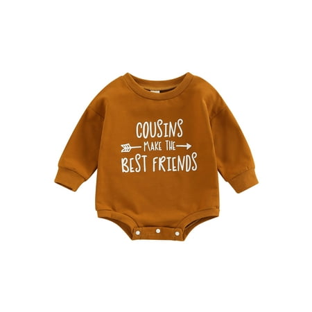 Diconna Baby Girl Boy Romper Long Sleeve Round Neck Letter Print Loose Crotch Button Sweatshirt Jumpsuit Caramel 2 0-3 Months
Diconna Baby Girl Boy Romper Long Sleeve Round Neck Letter Print Loose Crotch Button Sweatshirt Jumpsuit Caramel 2 0-3 Months