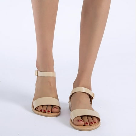 Womens Sandals Gnobogi Summer Women s Ladies Flat Solid Peep Toe Sandals Casual Shoes Clark Sandals
Womens Sandals Gnobogi Summer Women s Ladies Flat Solid Peep Toe Sandals Casual Shoes Clark Sandals