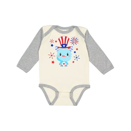 Inktastic 4th of July Cute Monster with Blue and Red Fireworks Gift Baby Boy or Baby Girl Long Sleeve Bodysuit 
Inktastic 4th of July Cute Monster with Blue and Red Fireworks Gift Baby Boy or Baby Girl Long Sleeve Bodysuit