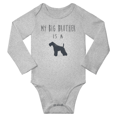 My Big Brother is a Kerry Blue Terrier Dog Cute Baby Long Sleeve Bodysuit Unisex (Gray 6-12M)
My Big Brother is a Kerry Blue Terrier Dog Cute Baby Long Sleeve Bodysuit Unisex (Gray 6-12M)