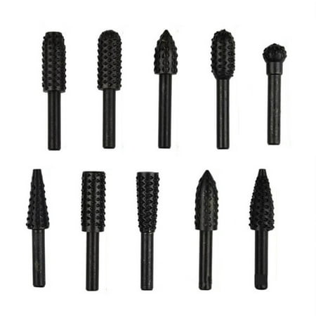 BCLONG 10pcs 6mm Shank Rotary Burr Rasp Set Carbon Steel Wood Carving File Drill Bits
BCLONG 10pcs 6mm Shank Rotary Burr Rasp Set Carbon Steel Wood Carving File Drill Bits