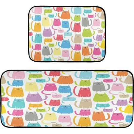 Bestwell Cute Cats Set of 2 Kitchen RUG Cushioned Anti-Fatigue Kitchen Rugs Set for Home Office Laundry 19.7 x 27.6 +19.7 x 47.2
Bestwell Cute Cats Set of 2 Kitchen RUG Cushioned Anti-Fatigue Kitchen Rugs Set for Home Office Laundry 19.7 x 27.6 +19.7 x 47.2