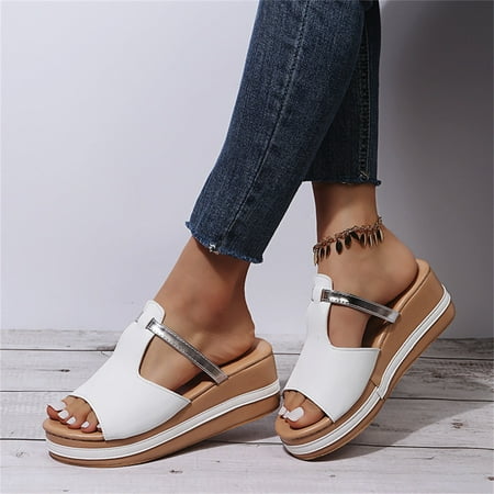 Lydiaunistar Women s Slippers Clearance Women s Wedge Heel Slippers Thick Bottom Fish Mouth Solid Color Slippers White 7
Lydiaunistar Women s Slippers Clearance Women s Wedge Heel Slippers Thick Bottom Fish Mouth Solid Color Slippers White 7