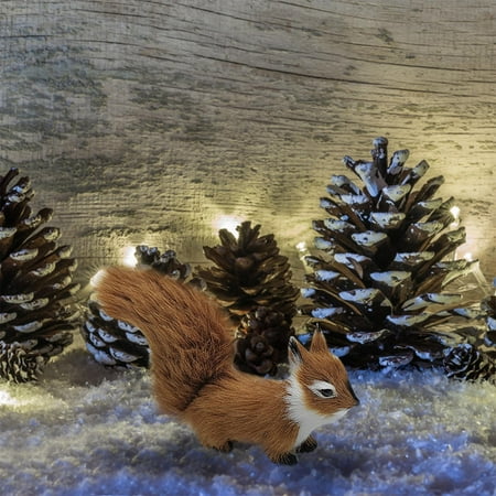 Fjofpr Clearence!Plush Imitation Animals Small Squirrels Pendant Ornaments Toys Handicrafts Holiday Supplies Hot