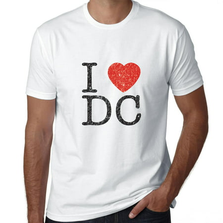 Simple I Love Washington DC Red Heart Classic Men's (Best Breweries In Washington Dc)