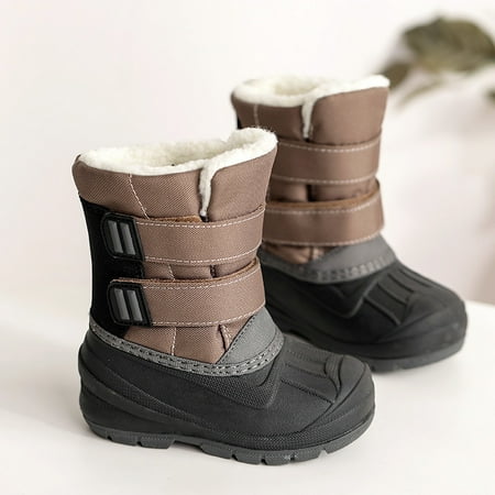 Boys Girls Kids Warm Snow Boots Mid Height Thick Fleece Waterproof Cotton Shoes For Winter 
Boys Girls Kids Warm Snow Boots Mid Height Thick Fleece Waterproof Cotton Shoes For Winter