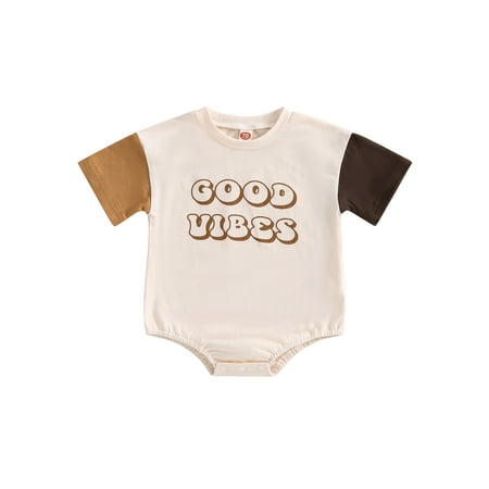 Baby Boy Romper Short Sleeve Crew Neck Letters Print Contrast Color Summer Bodysuit for Casual Daily
Baby Boy Romper Short Sleeve Crew Neck Letters Print Contrast Color Summer Bodysuit for Casual Daily