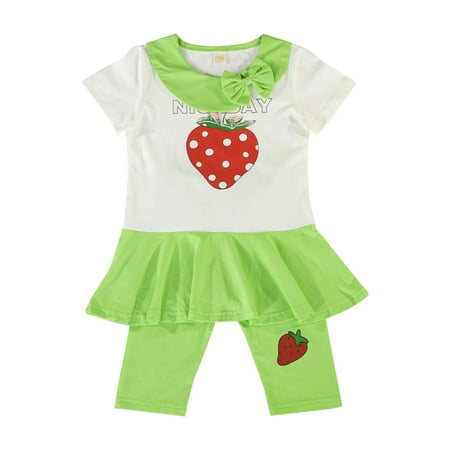 Cute Summer Toddler Girls Outfits Set Short Sleeve Kids Strawbarry Prints Top Outfits Set Shorts Bowknot Outfits Set For 5-6 Years
Cute Summer Toddler Girls Outfits Set Short Sleeve Kids Strawbarry Prints Top Outfits Set Shorts Bowknot Outfits Set For 5-6 Years