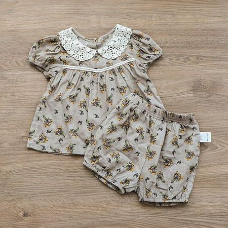 nsendm Baby Girls Boys Summer Floral Cotton Short Sleeve Short Pants Two Piece Outfits for Teen Girls for School Childrenscostume Grey 12-18 Months
nsendm Baby Girls Boys Summer Floral Cotton Short Sleeve Short Pants Two Piece Outfits for Teen Girls for School Childrenscostume Grey 12-18 Months