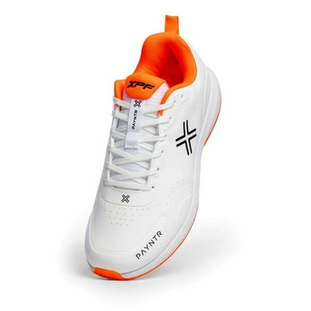 Payntr XPF-22 Batting Spike (White & Orange) Cricket Shoes - 2022