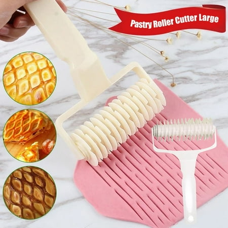 

Nomeni Mold Clearance! Roll Smooth Lattice Roller Cutter Cookie Pie Pizza Baking Tool Pastrys Roller Tools White