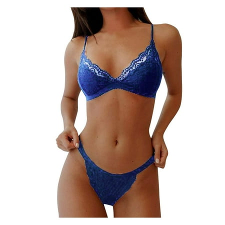 iOPQO lingerie for women Women s Lingerie Set Floral Print Lace Underwear Solid Color Spaghetti Bra Bra Blue L
iOPQO lingerie for women Women s Lingerie Set Floral Print Lace Underwear Solid Color Spaghetti Bra Bra Blue L