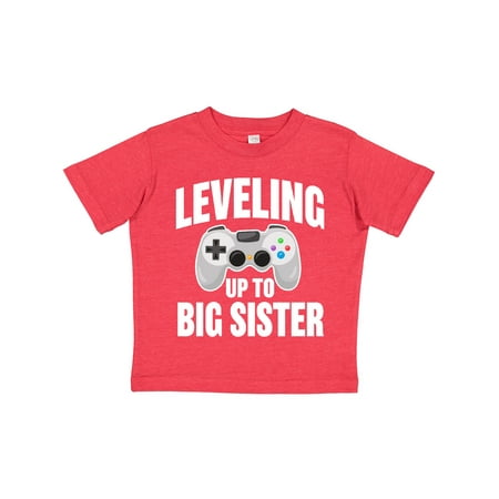 Inktastic Leveling Up to Big Sister Gift Toddler Toddler Girl T-Shirt
