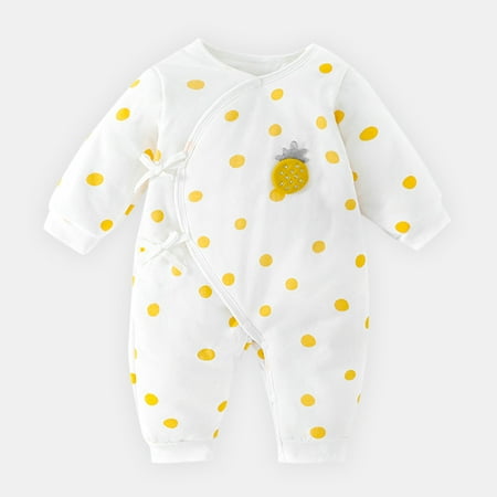 Newborn Clothes Have Bone Thick Cotton-padded Clothes For Autumn And Winter 0-6 Months Treasure Warm Pajamas Cotton Baby Jumpsuit yellow pineapple 66cm
Newborn Clothes Have Bone Thick Cotton-padded Clothes For Autumn And Winter 0-6 Months Treasure Warm Pajamas Cotton Baby Jumpsuit yellow pineapple 66cm