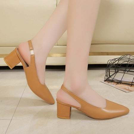 HAOTAGS Women s Dressy Sandals Single Band Chunky Heel Casual Summer Shoes Brown Size 6
HAOTAGS Women s Dressy Sandals Single Band Chunky Heel Casual Summer Shoes Brown Size 6