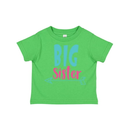 Inktastic Big Sister Older Sister Arrow - Blue Pink Gift Toddler Toddler Girl T-Shirt