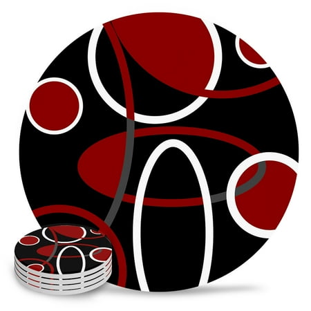 Red Black Geometric Abstract Lines Round Coaster Coffee Table Mats Kitchen Accessories Absorbent Ceramic Coasters
Red Black Geometric Abstract Lines Round Coaster Coffee Table Mats Kitchen Accessories Absorbent Ceramic Coasters