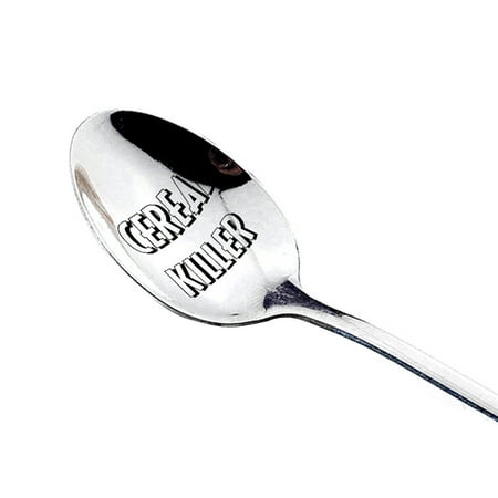 Farfi Stainless Steel Spoon Letter Engraved Cereal Killer Fruit Family Dinner Supplies (Type 1)
Farfi Stainless Steel Spoon Letter Engraved Cereal Killer Fruit Family Dinner Supplies (Type 1)