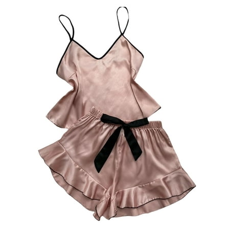 Voguele Ladies Pajamas Sets V Neck Nightgown Sleeveless Sleepwear Summer Lounge Set Casual Nightwear Pink L
Voguele Ladies Pajamas Sets V Neck Nightgown Sleeveless Sleepwear Summer Lounge Set Casual Nightwear Pink L