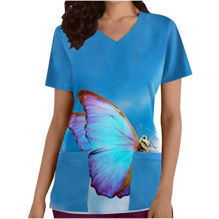 Scrub Tops for Women Funny Graphic Loose Basic Short Sleeve Shirt ELegant Fall Outfits Pullover
Scrub Tops for Women Funny Graphic Loose Basic Short Sleeve Shirt ELegant Fall Outfits Pullover