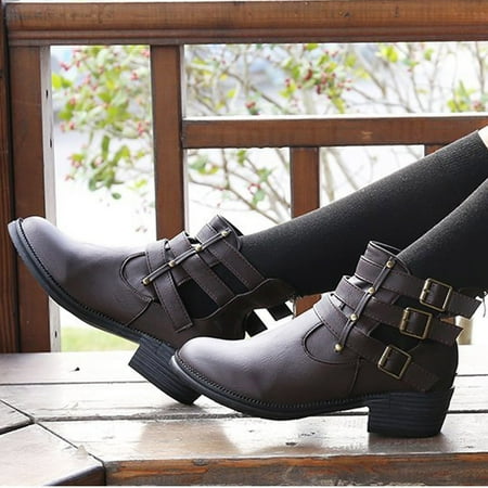 Aueoeo Boots Women S Boots Autumn And Winter New Mid-Heel Hollow Belt Buckle Round Head Women S Boot Chunky Boots For Women
Aueoeo Boots Women S Boots Autumn And Winter New Mid-Heel Hollow Belt Buckle Round Head Women S Boot Chunky Boots For Women