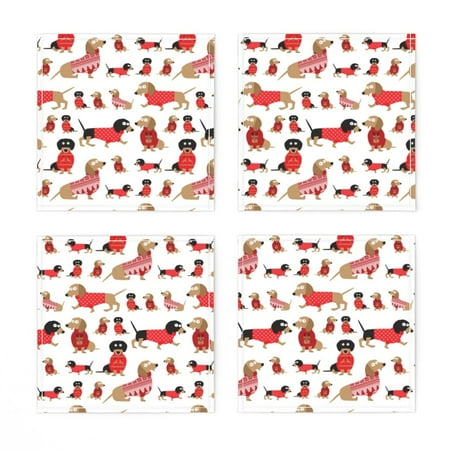 Linen Cotton Canvas Cocktail Napkins (Set of 4) - Dachshunds Christmas Dachshund Dogs Sweater Cartoon Knitting Holiday Winter Print Cloth Cocktail Napkins by Spoonflower
Linen Cotton Canvas Cocktail Napkins (Set of 4) - Dachshunds Christmas Dachshund Dogs Sweater Cartoon Knitting Holiday Winter Print Cloth Cocktail Napkins by Spoonflower