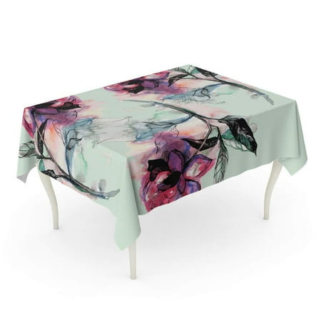 SIDONKU Colorful Watercolour with Watercolor Rose Floral Outline Stroke Aquarelle Black Tablecloth Table Desk Cover Home Party Decor 60x104 inch
SIDONKU Colorful Watercolour with Watercolor Rose Floral Outline Stroke Aquarelle Black Tablecloth Table Desk Cover Home Party Decor 60x104 inch