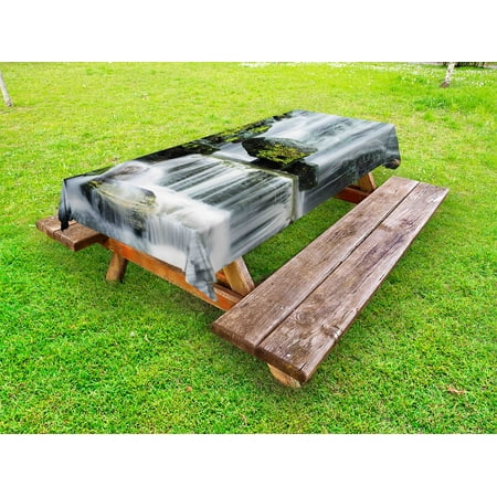 Waterfall Outdoor Tablecloth Majestic Waterfall Blocked with Massive Rocks with Moss on Them Photo Decorative Washable Fabric Picnic Tablecloth 58 X 120 Inches Green Black and White by Ambesonne
Waterfall Outdoor Tablecloth Majestic Waterfall Blocked with Massive Rocks with Moss on Them Photo Decorative Washable Fabric Picnic Tablecloth 58 X 120 Inches Green Black and White by Ambesonne