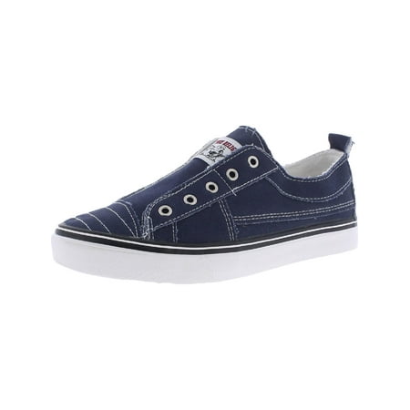 True Religion Brodhi Men s Distressed Canvas Laceless Slip On Sneakers