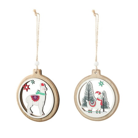 2pcs Wooden Christmas Alpaca Pendant Round Christmas Hanging Pendant Christmas Decoration
2pcs Wooden Christmas Alpaca Pendant Round Christmas Hanging Pendant Christmas Decoration