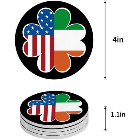 FMSHPON Independence Day American and Flag in Clover Set of 6 Round Coaster for Drinks Absorbent Ceramic Stone Coasters Cup Mat with Cork Base for Home Kitchen Room Coffee Table Bar Decor
FMSHPON Independence Day American and Flag in Clover Set of 6 Round Coaster for Drinks Absorbent Ceramic Stone Coasters Cup Mat with Cork Base for Home Kitchen Room Coffee Table Bar Decor