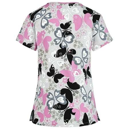 Womens Fashion Vneck Scrub Tops - Women Short Sleeve V-neck Scrub Tops Fashion Summer Print Working Uniform
Womens Fashion Vneck Scrub Tops - Women Short Sleeve V-neck Scrub Tops Fashion Summer Print Working Uniform