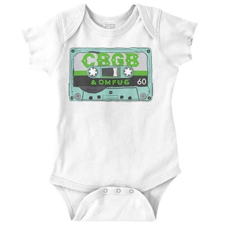 CBGB Newborn Romper Bodysuit For Babies New York City Retro Cassette Tape 1973
CBGB Newborn Romper Bodysuit For Babies New York City Retro Cassette Tape 1973