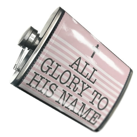 NEONBLOND Flask All Glory to his Name Religious Easter Cross Pink
