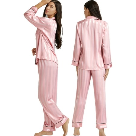 LONXU Women s Satin Pajamas Long Sleeve With Long Pajama Pant Set Silk Soft Lounge Sets Button Down sleepwear 2 Piece Pjs Set Nightwear Set XS-XXXL
LONXU Women s Satin Pajamas Long Sleeve With Long Pajama Pant Set Silk Soft Lounge Sets Button Down sleepwear 2 Piece Pjs Set Nightwear Set XS-XXXL
