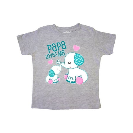 Inktastic Papa Loves Me-cute elephants Gift Toddler Boy or Toddler Girl T-Shirt