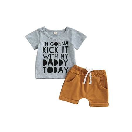 jaweiwi Baby Toddler Boys Shorts Clothes Set 3M 6M 9M 12M 18M 24M Short Sleeve Letters Print T-shirt with Elastic Waist Shorts Summer Outfit
jaweiwi Baby Toddler Boys Shorts Clothes Set 3M 6M 9M 12M 18M 24M Short Sleeve Letters Print T-shirt with Elastic Waist Shorts Summer Outfit