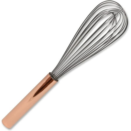 Stainless Steel Whisk with Coppertone Handle Handheld Steel Wire Balloon Whisk 12- inches
Stainless Steel Whisk with Coppertone Handle Handheld Steel Wire Balloon Whisk 12- inches